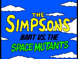 The Simpsons Bart vs the Space Mutants screenshot 2 for Sega Master System